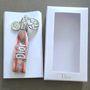 New Rare Authentic Dior charm key ring Dior woven bracelet Keychain Last One